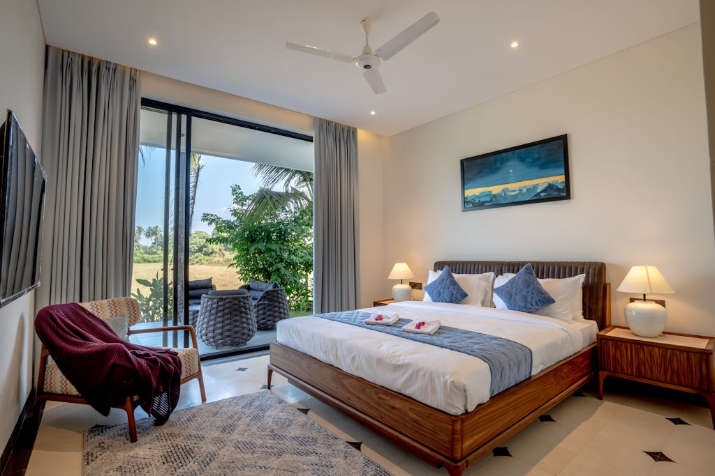 Luxury Bedroom in Saligao Villa Overlooking Nature